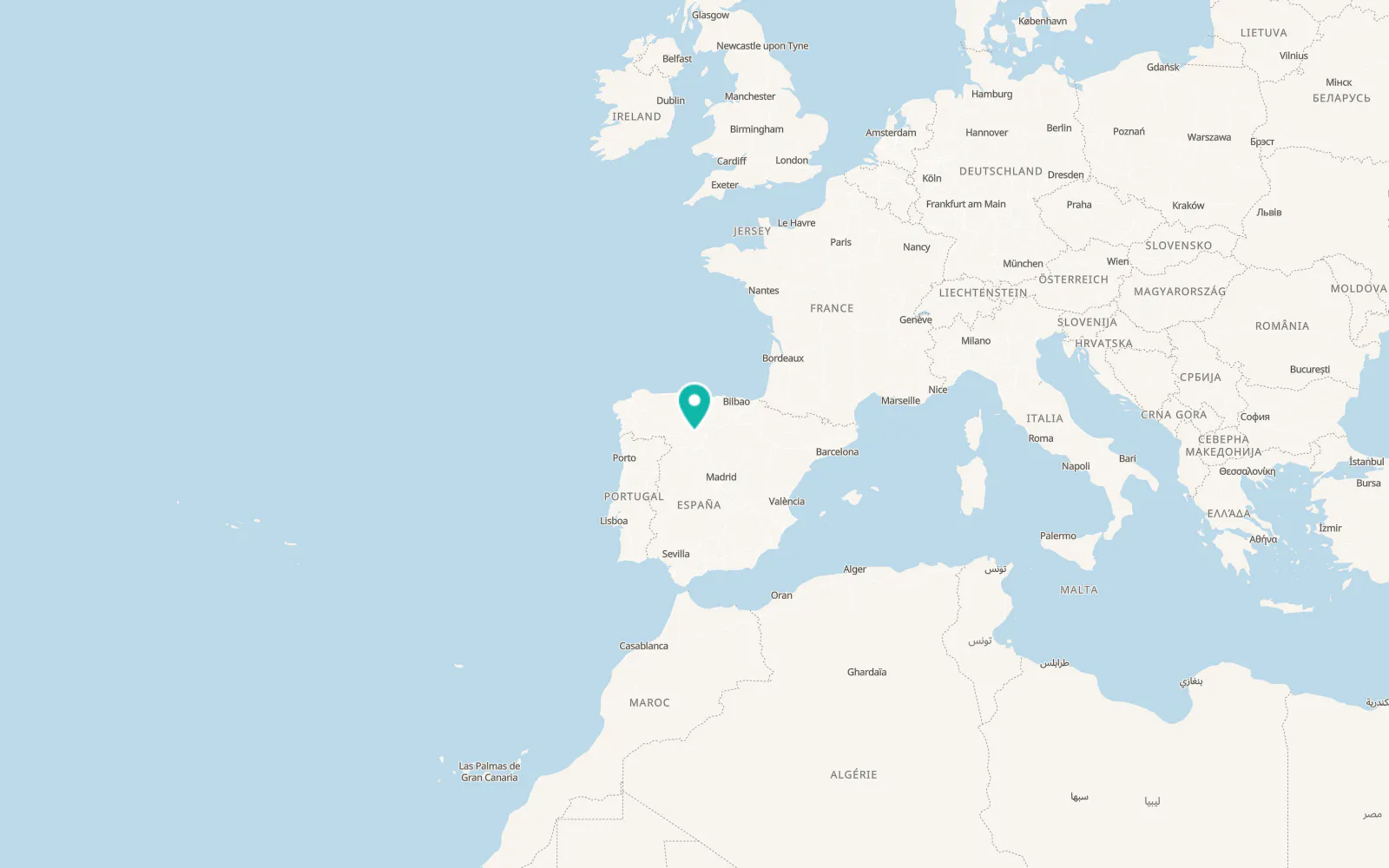 Map of Cuenca de Campos