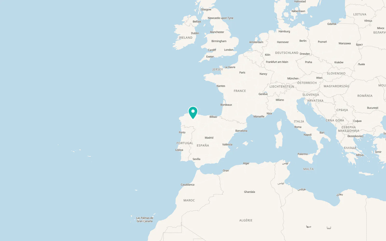Map of Fabero