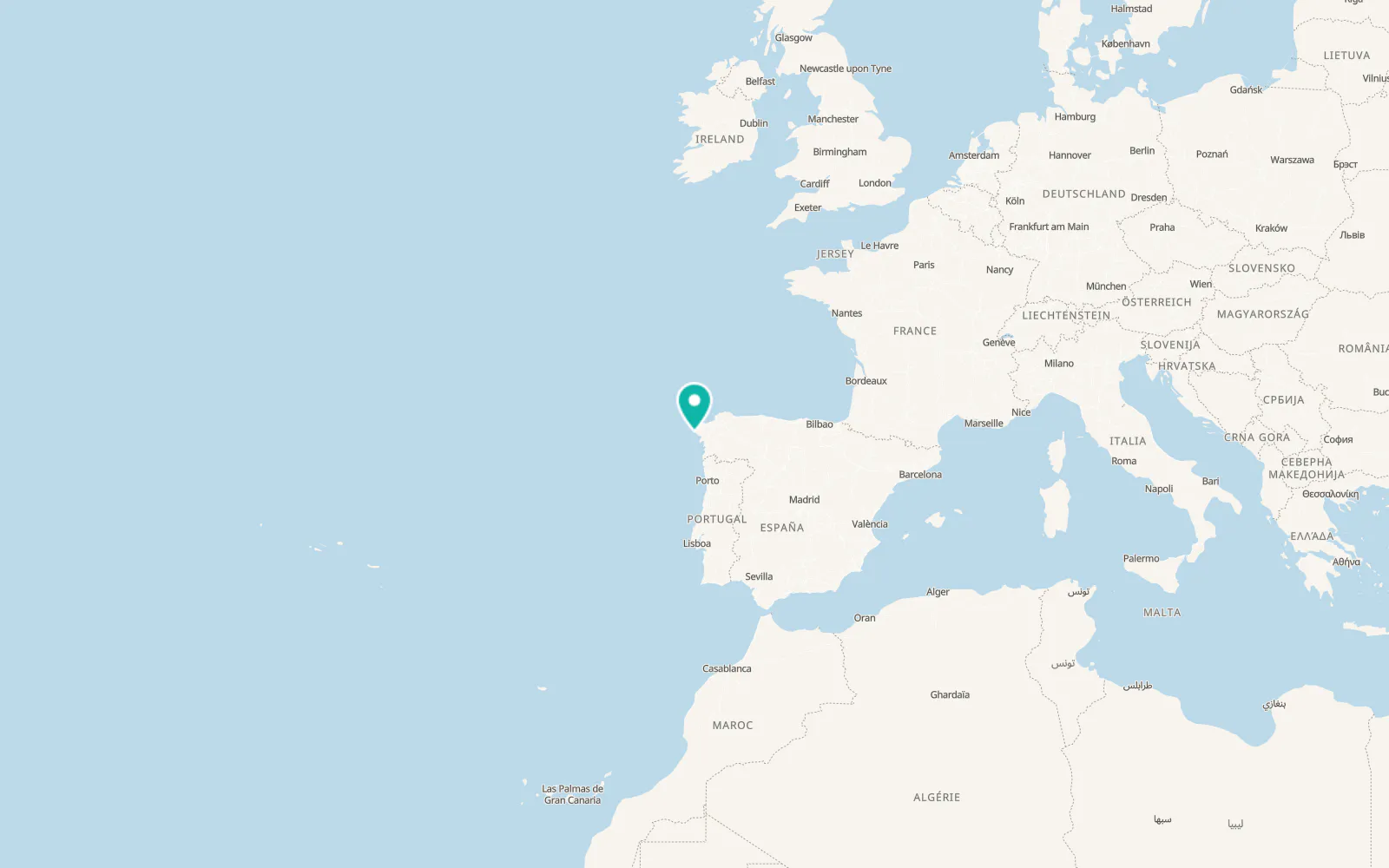 Map of Fisterra