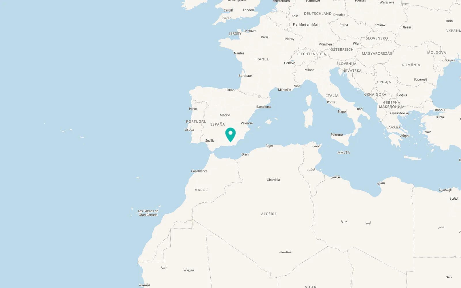 Map of Fondón