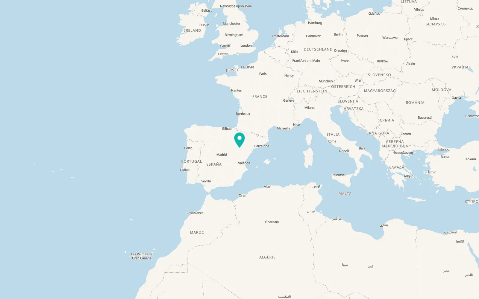 Map of Fonfría