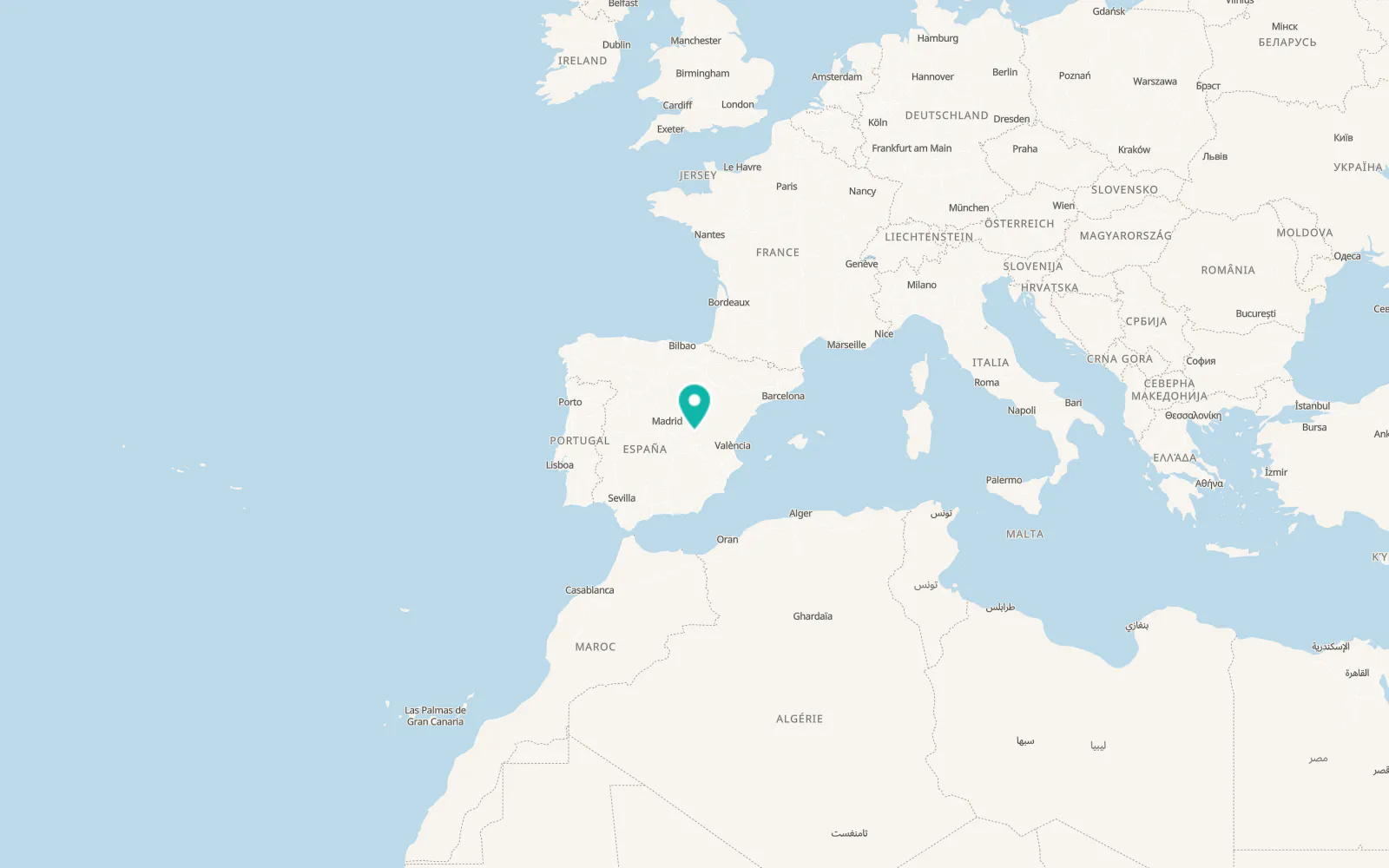 Map of Fresneda de Altarejos