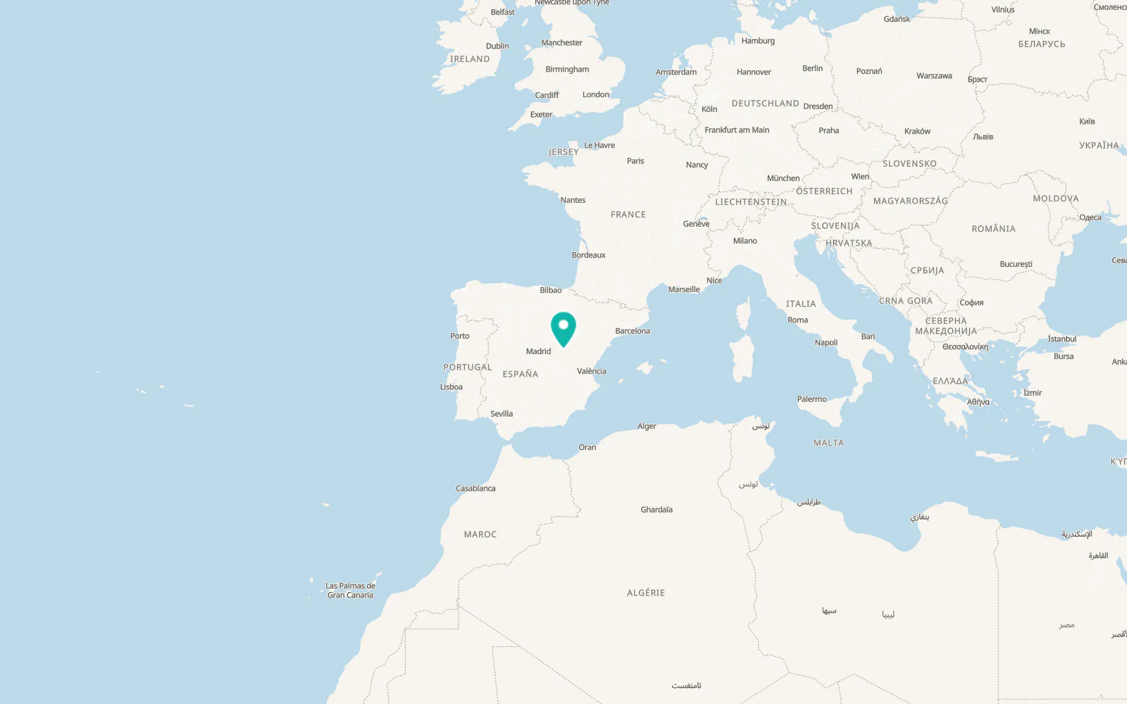 Map of Fresneda de la Sierra