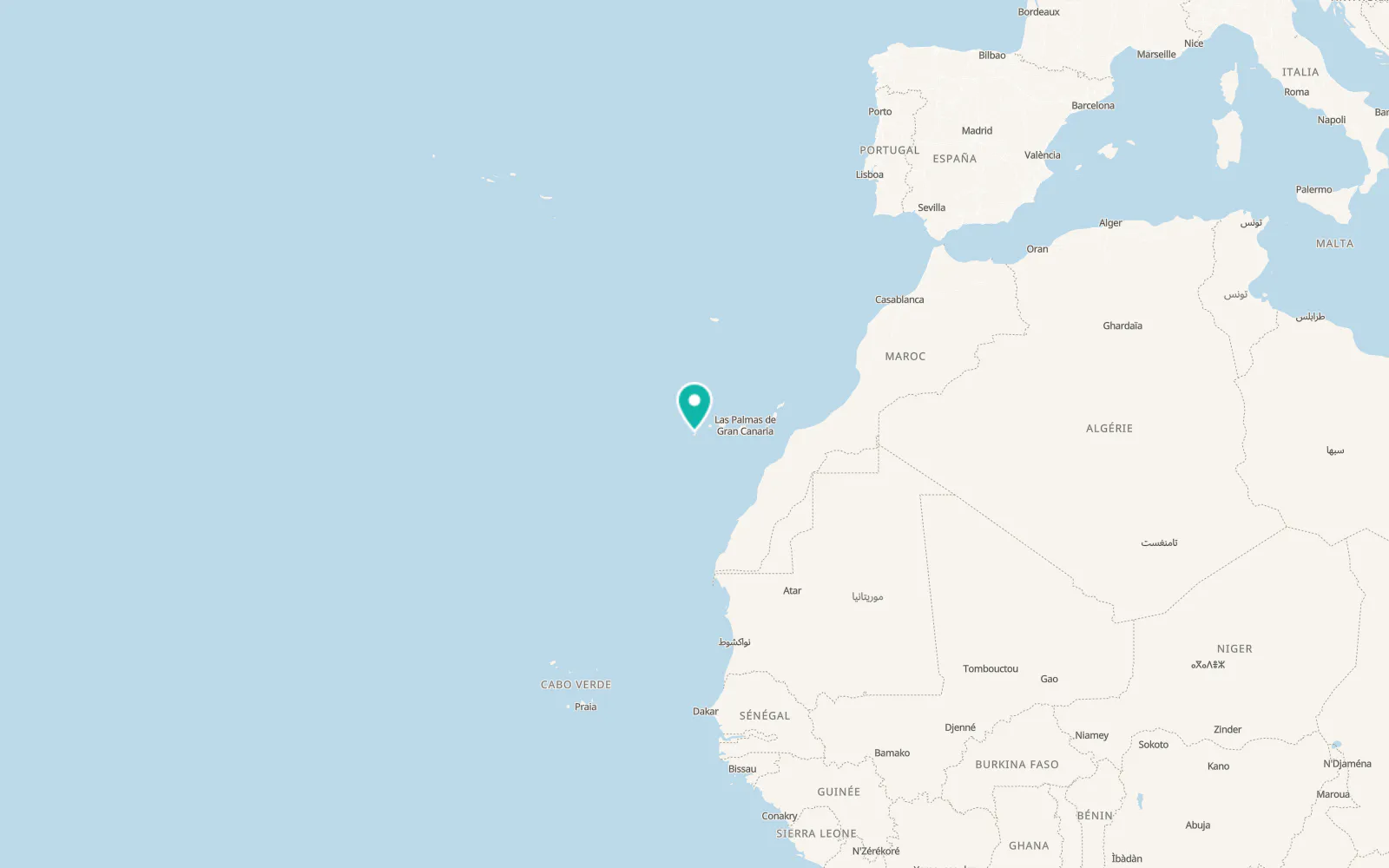 Map of Frontera