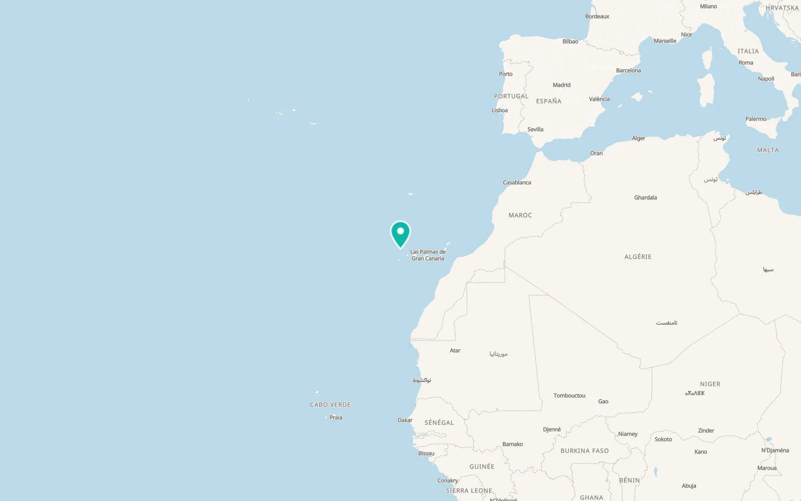 Map of Fuencaliente de la Palma