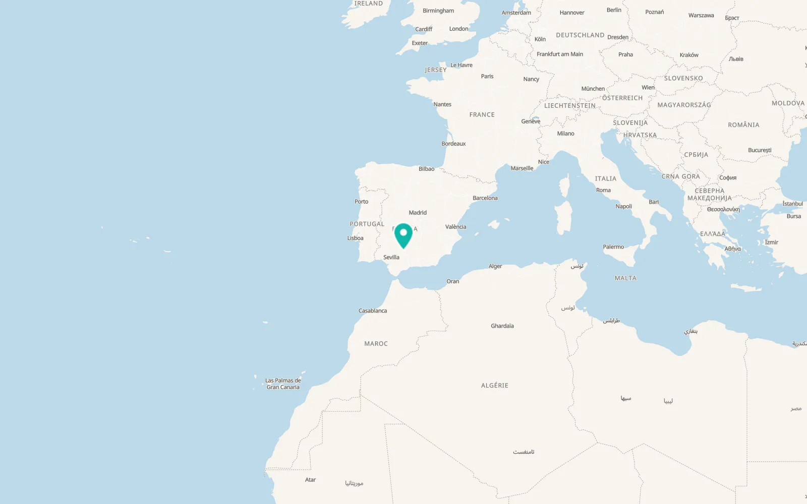 Map of Guadalcázar