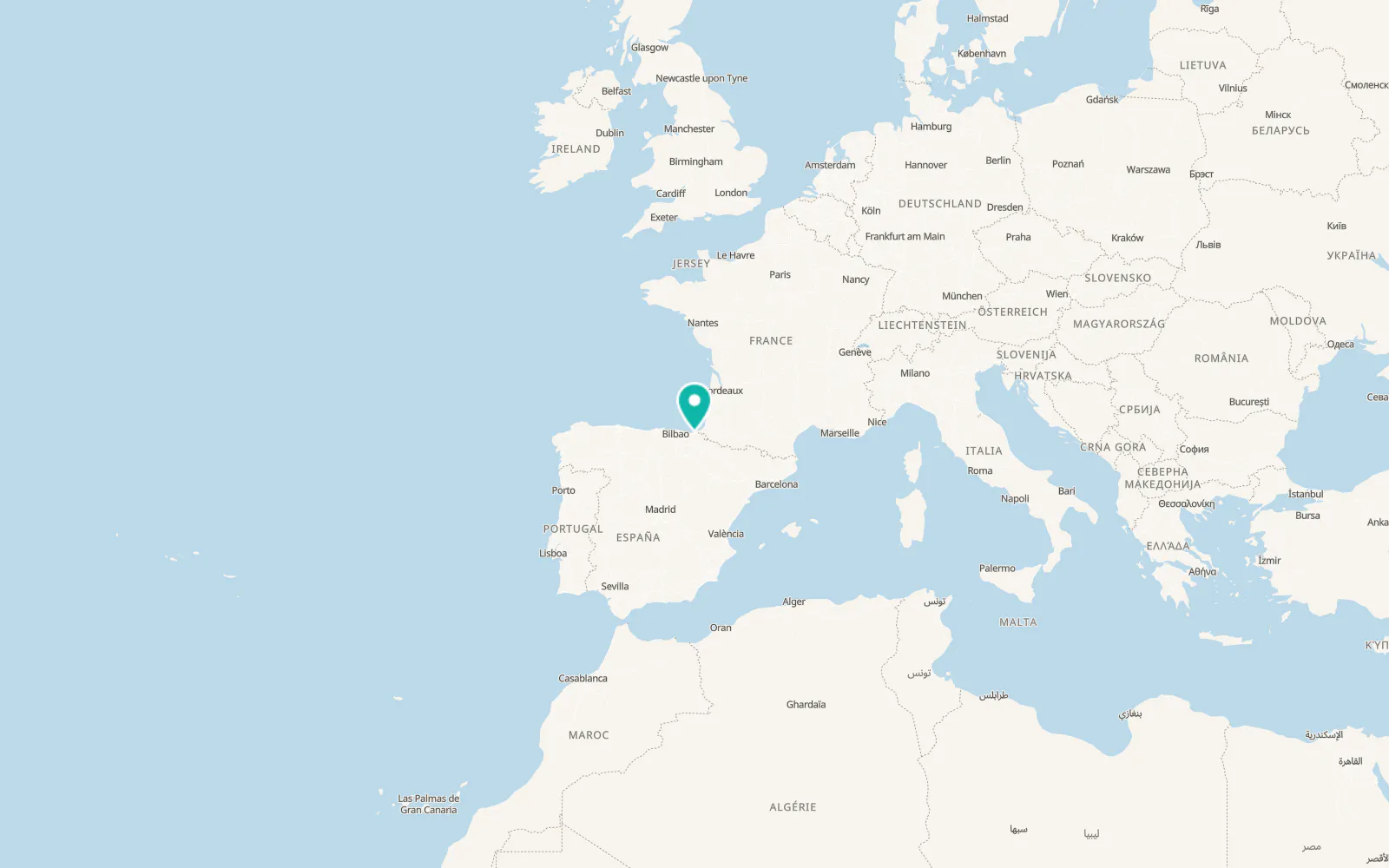 Map of Hernani