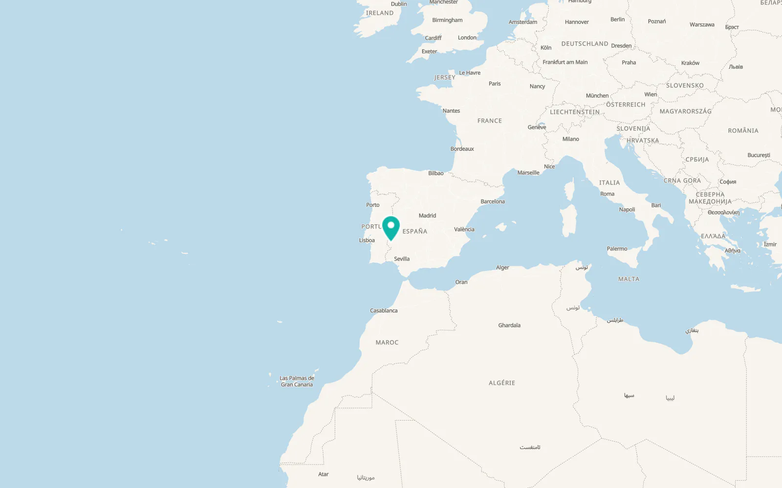 Map of Higuera de Vargas