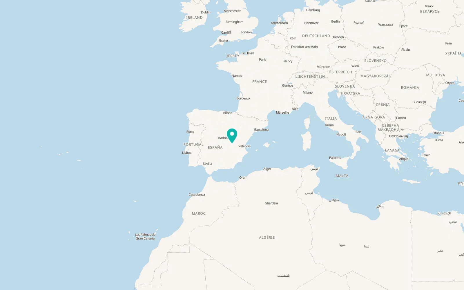 Map of Honrubia