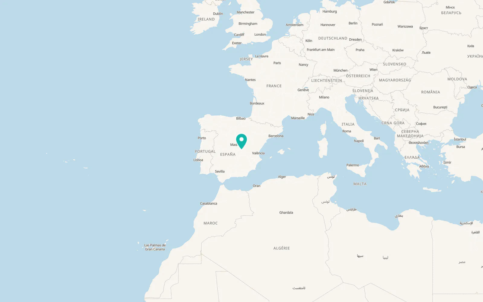 Map of Hontanaya
