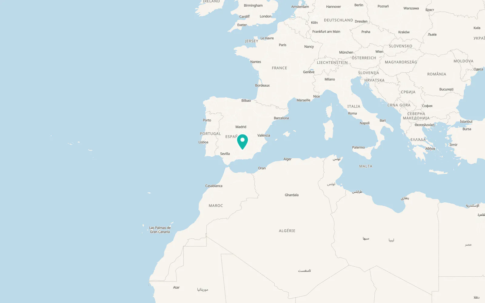 Map of Huelma