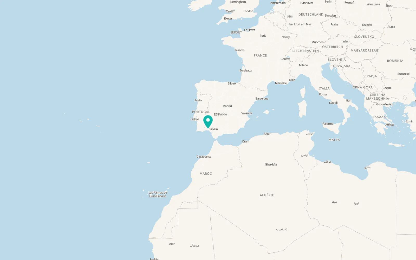 Map of Huelva