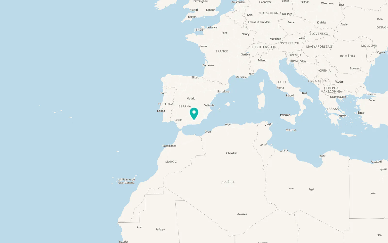 Map of Jérez del Marquesado
