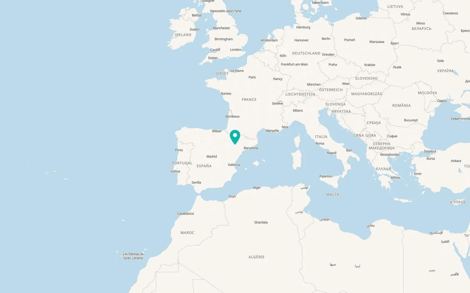 Map of La Almolda