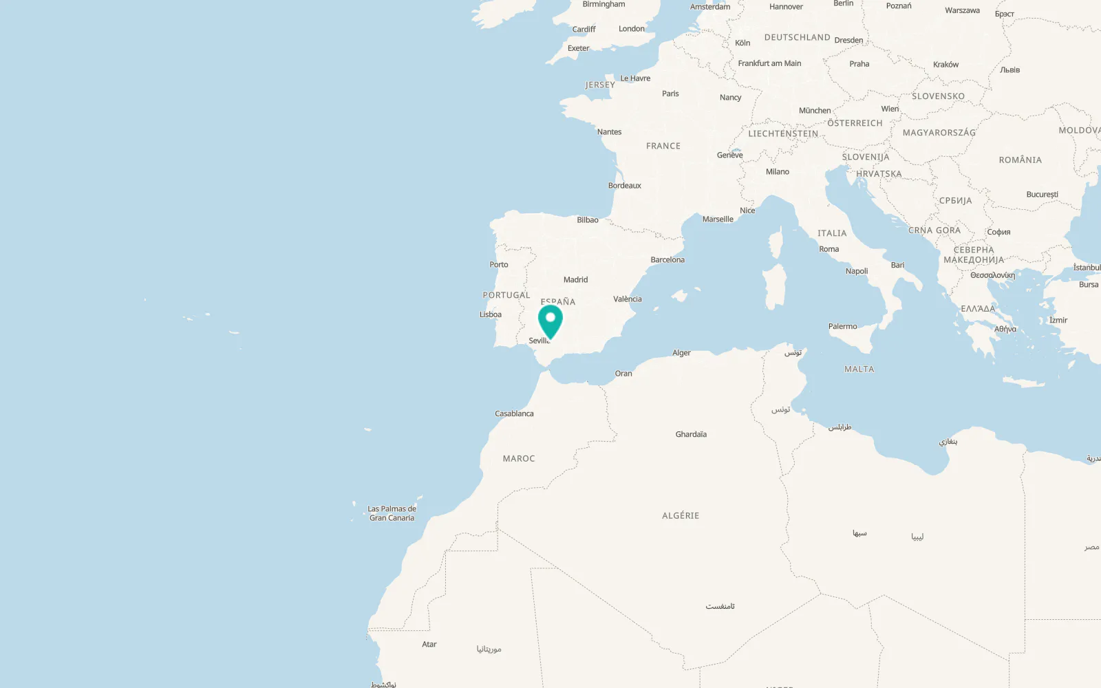 Map of La Puebla de Cazalla