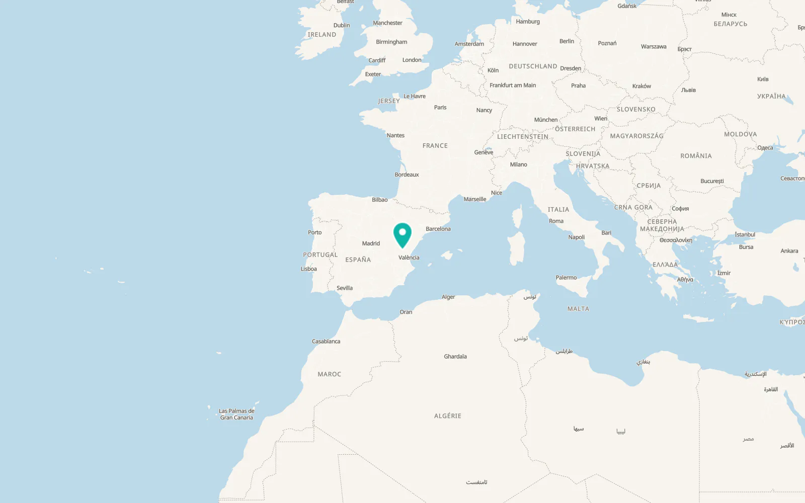 Map of La Yesa