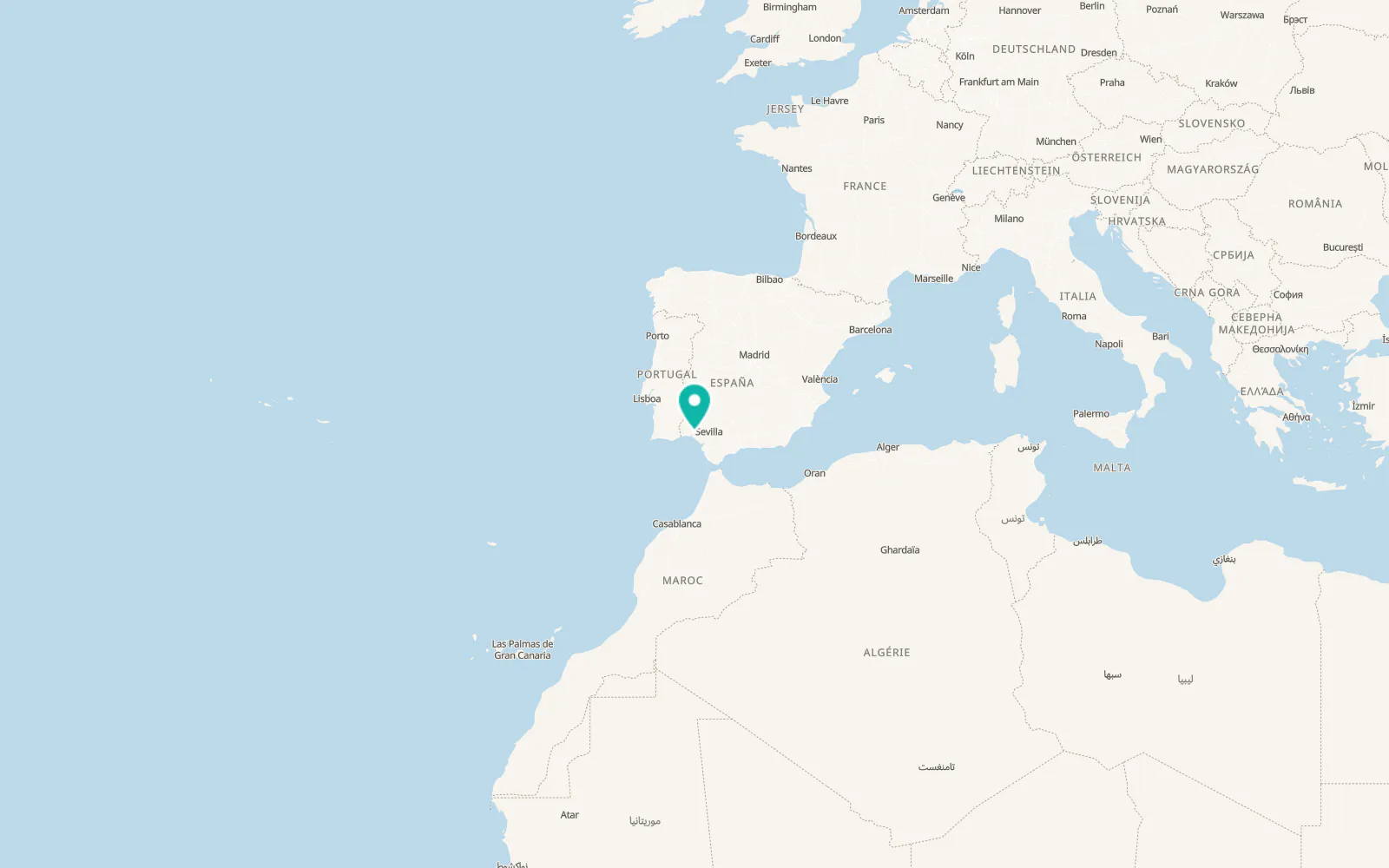 Map of Lucena del Puerto