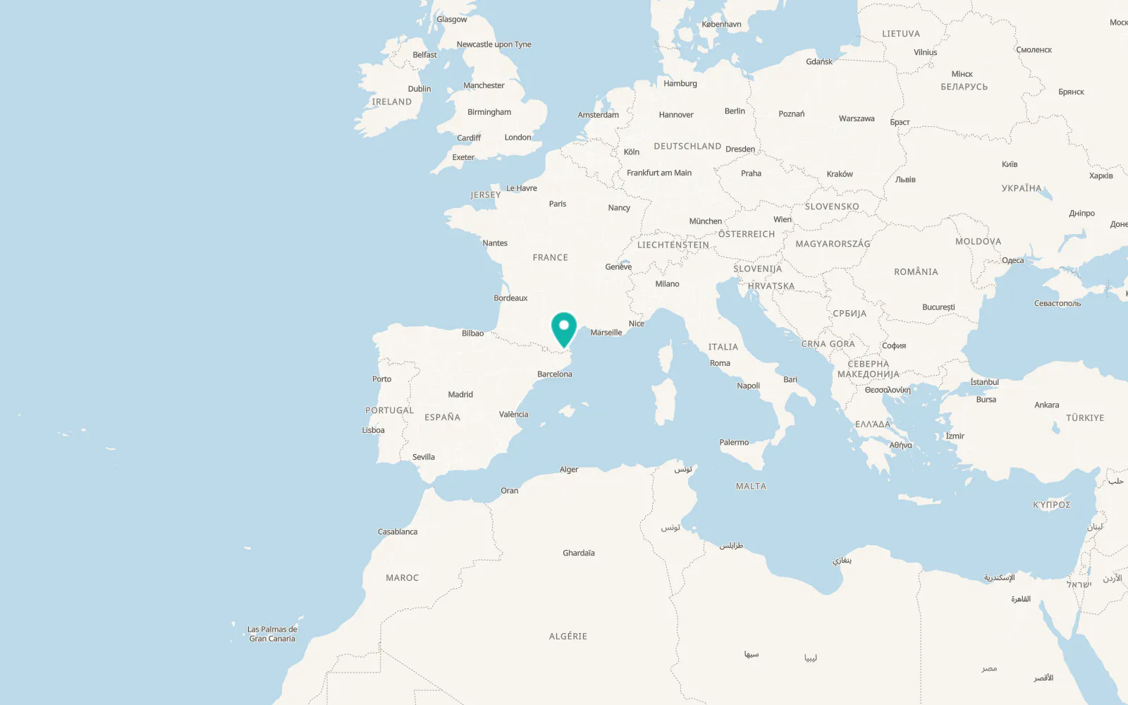 Map of Maçanet de Cabrenys