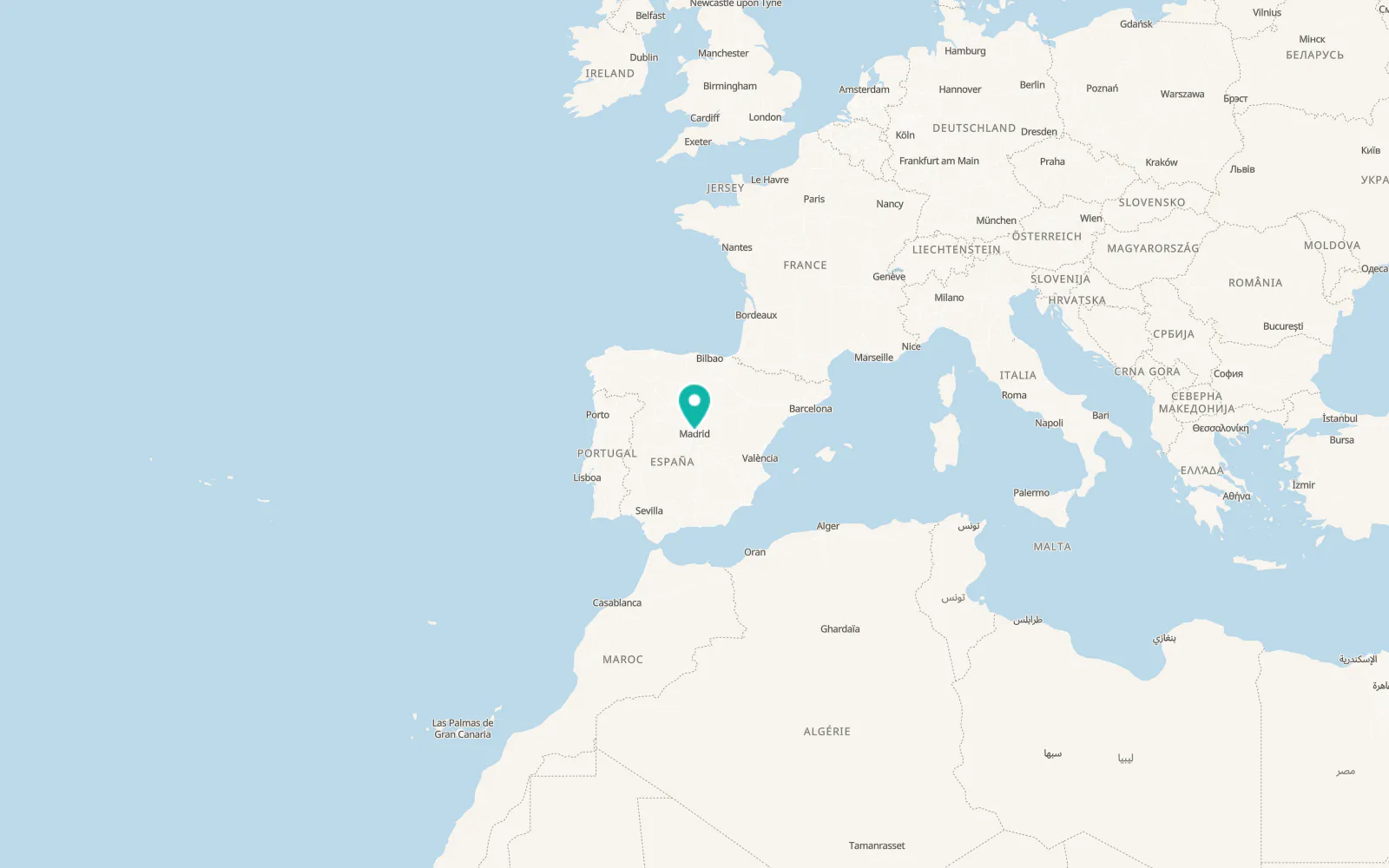 Map of Madrid