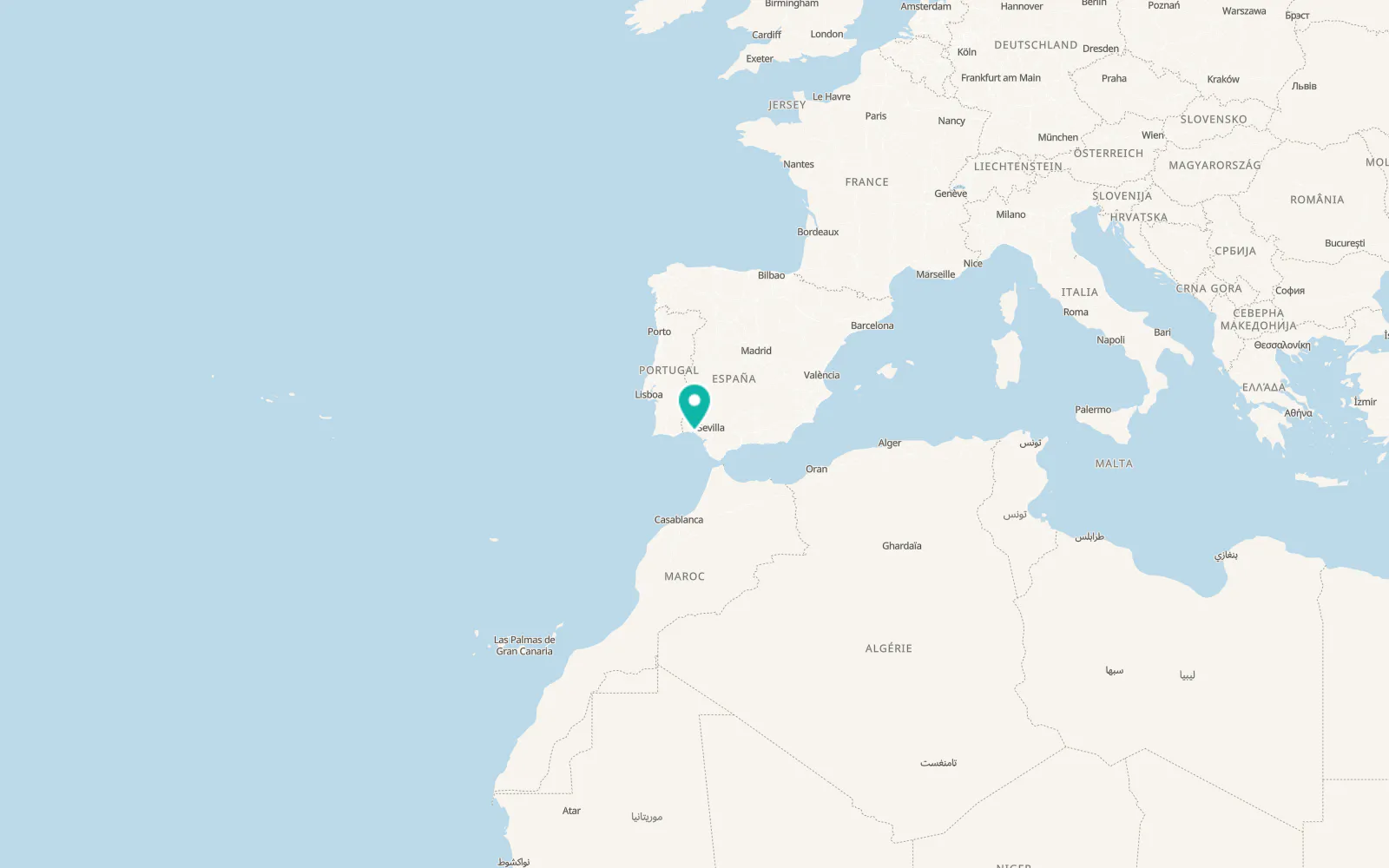 Map of Mazagón