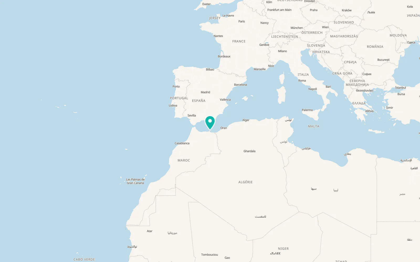 Map of Melilla