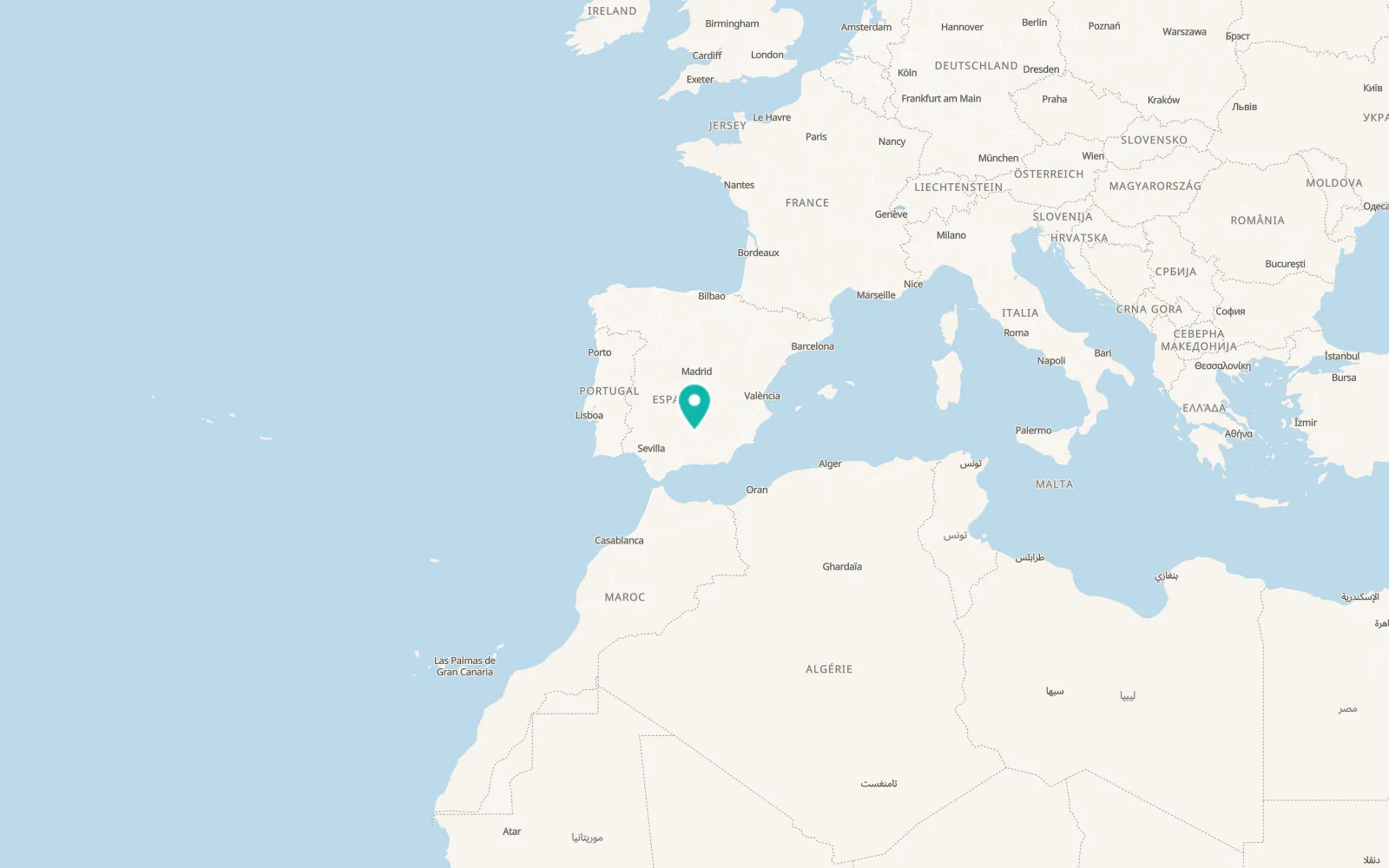 Map of Mengibar