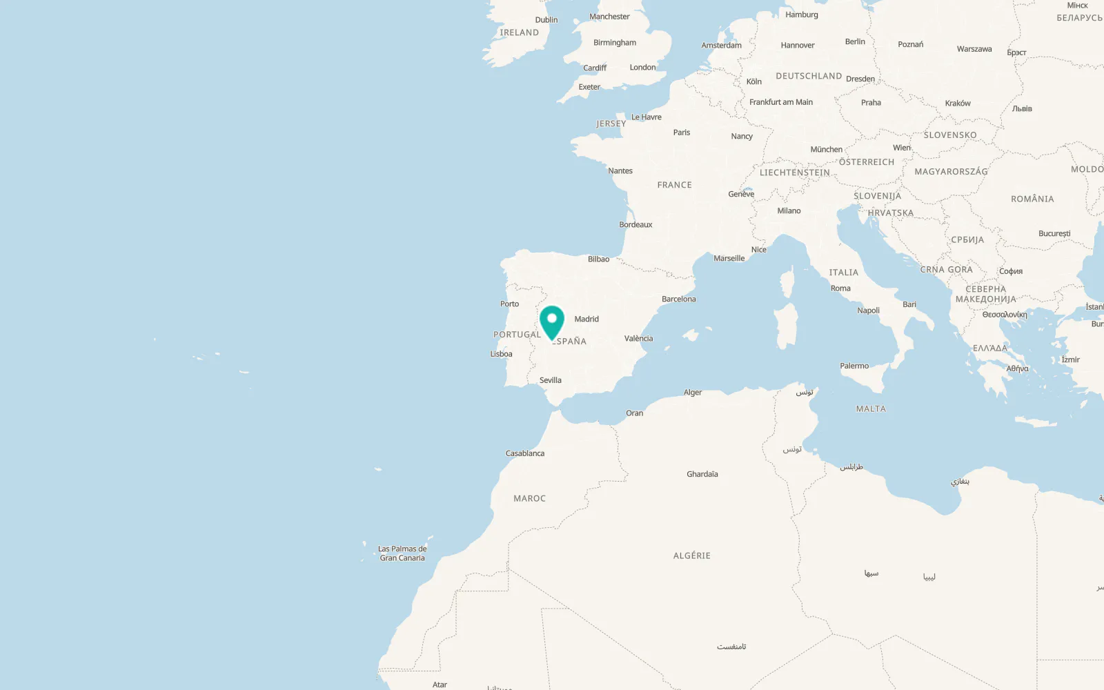 Map of Miajadas