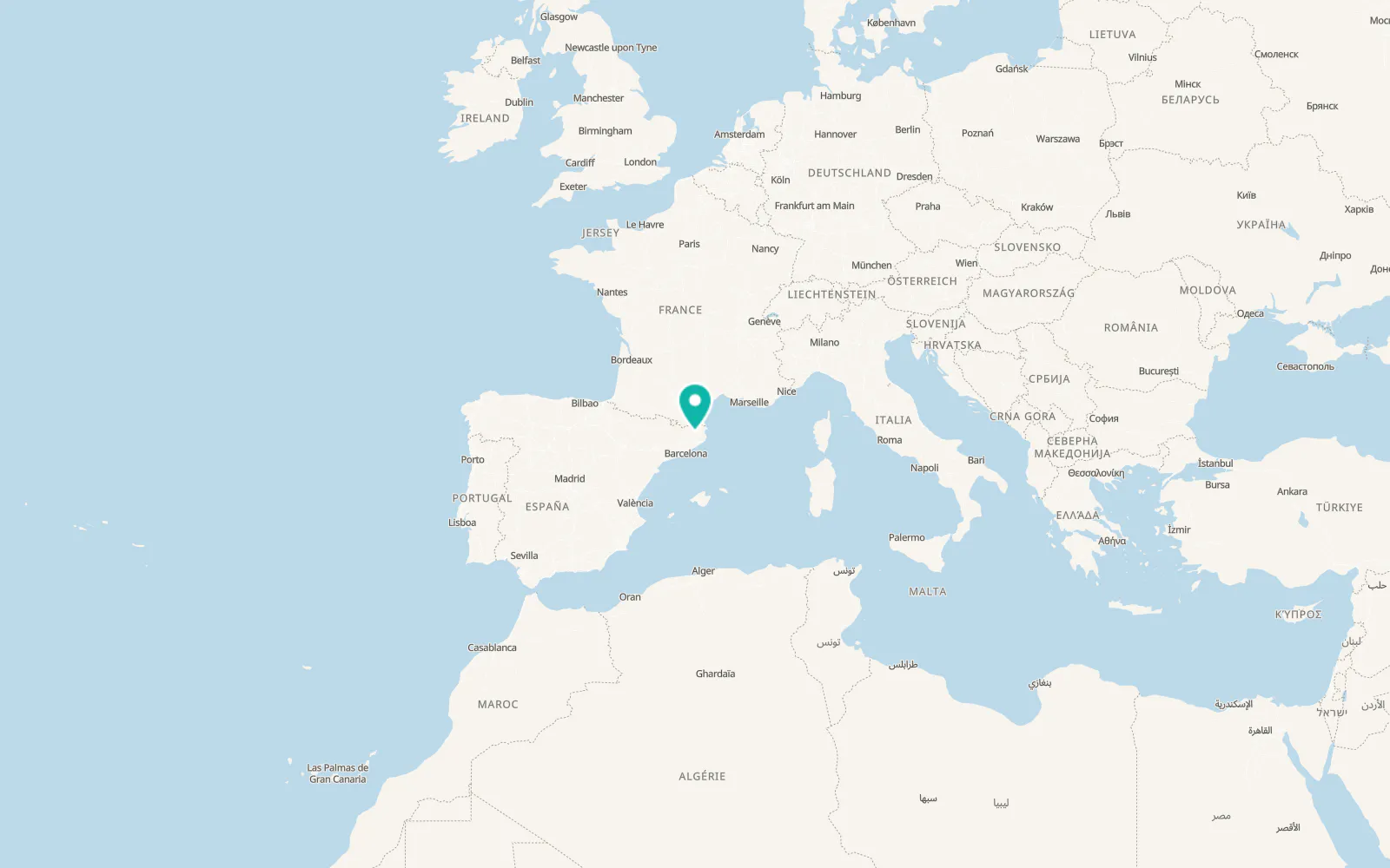 Map of Mieres