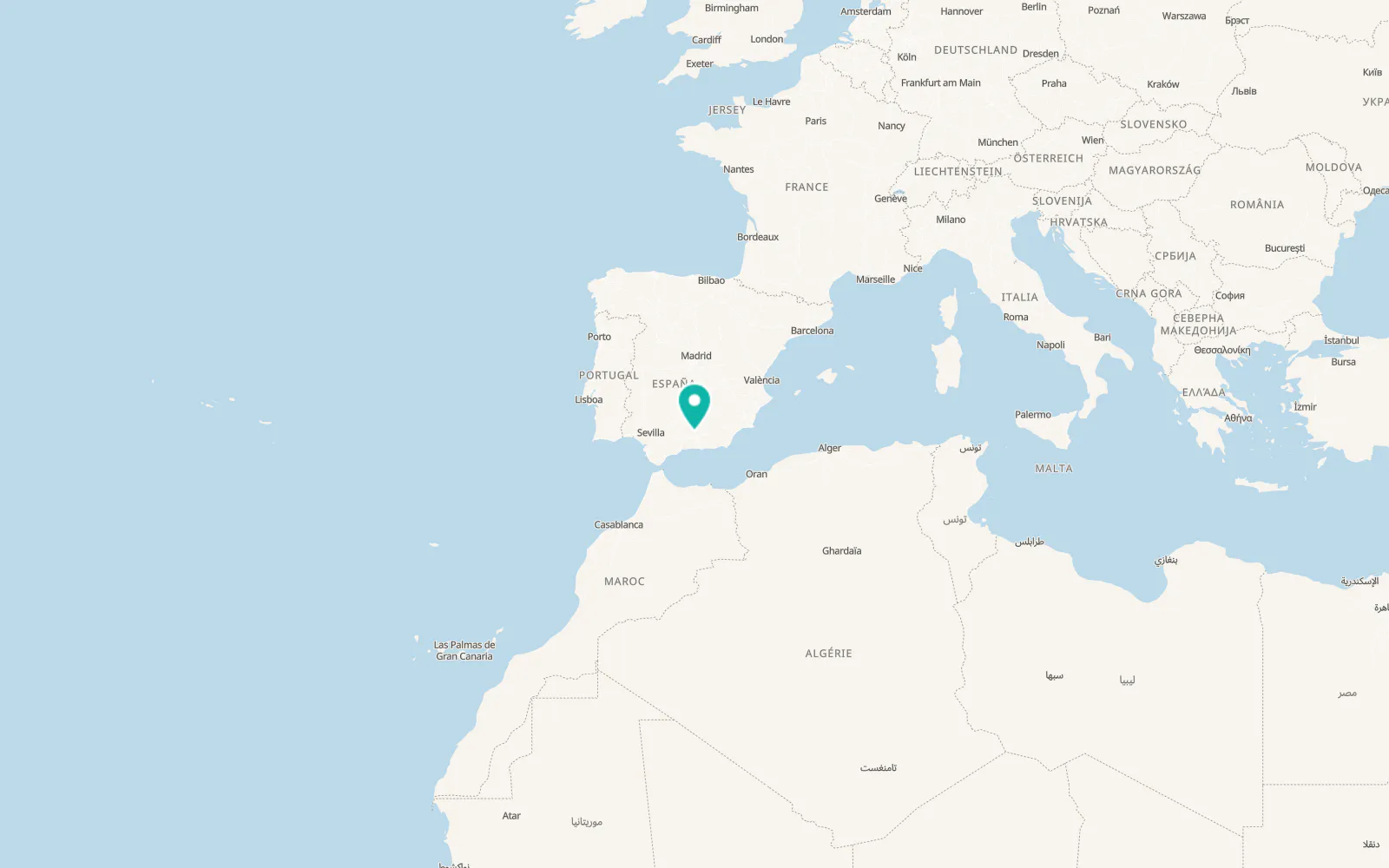 Map of Moclín