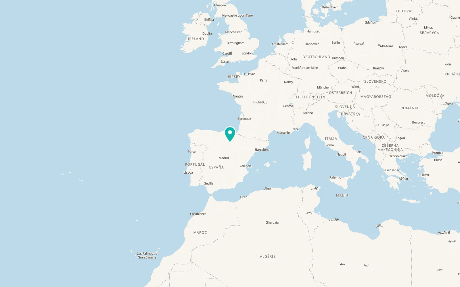 Map of Montenegro de Cameros