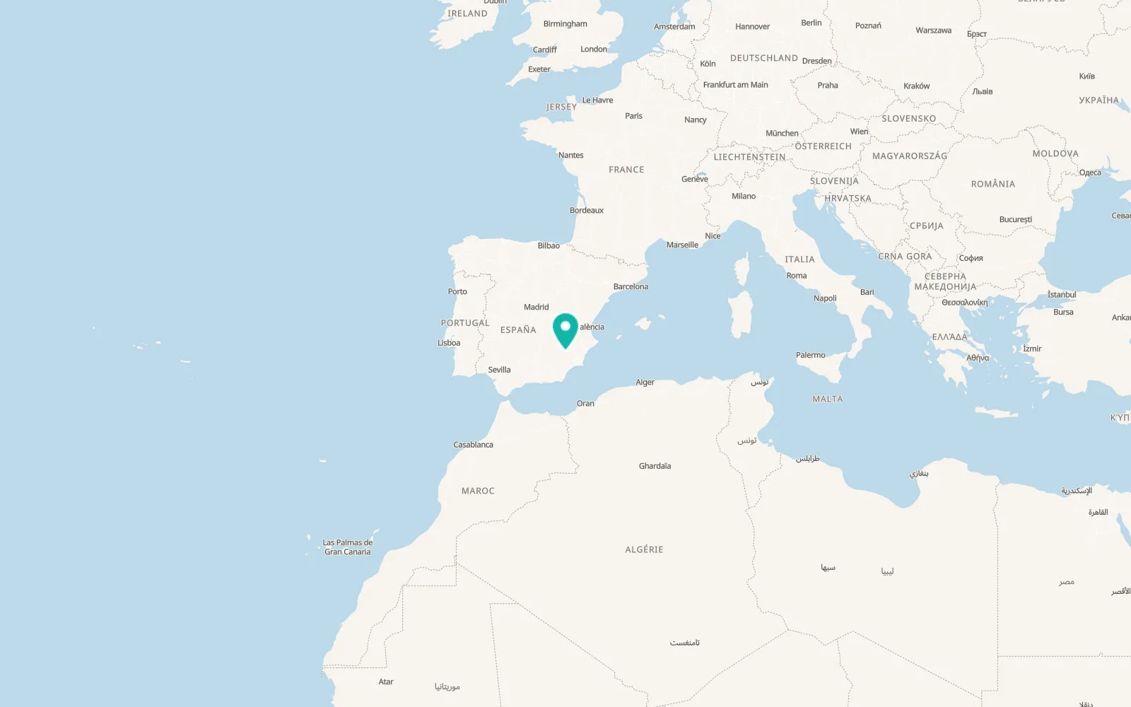 Map of Moratalla