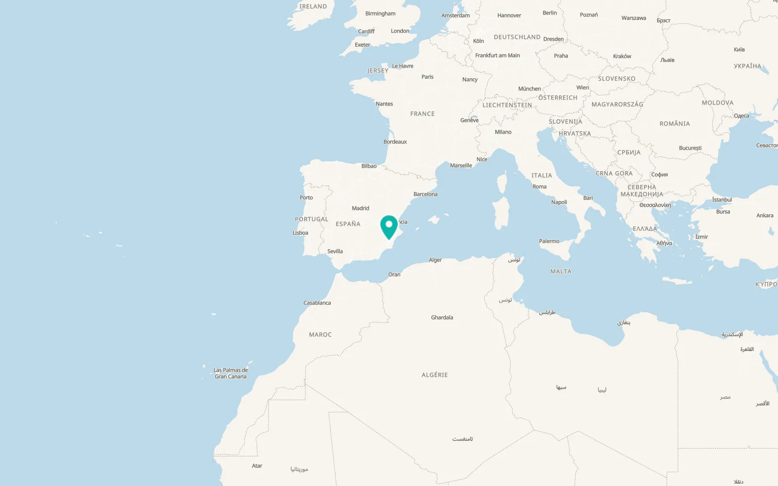 Map of Murcia