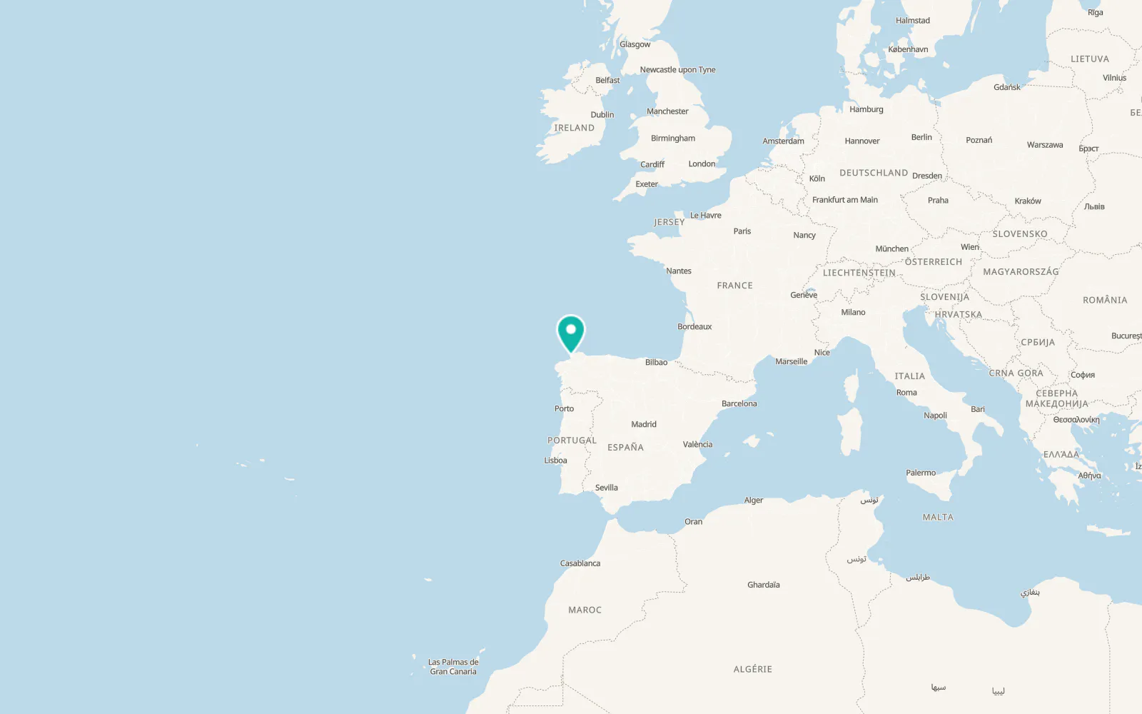 Map of Narón