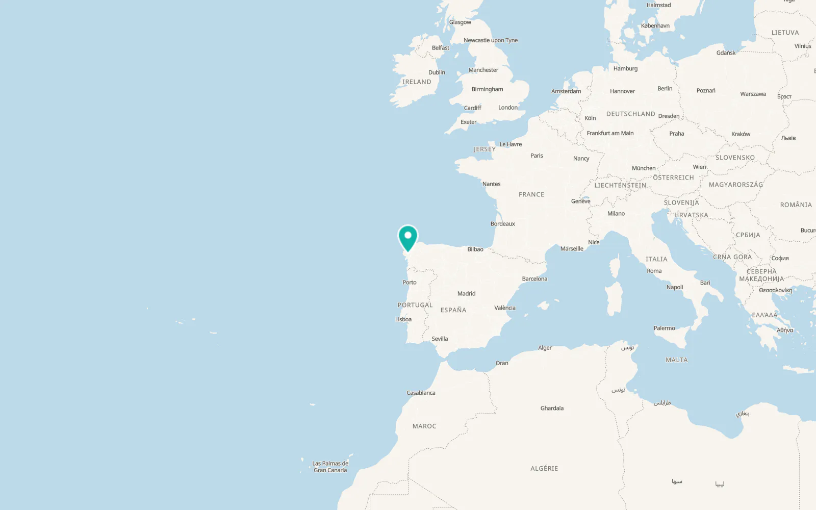 Map of Negreira