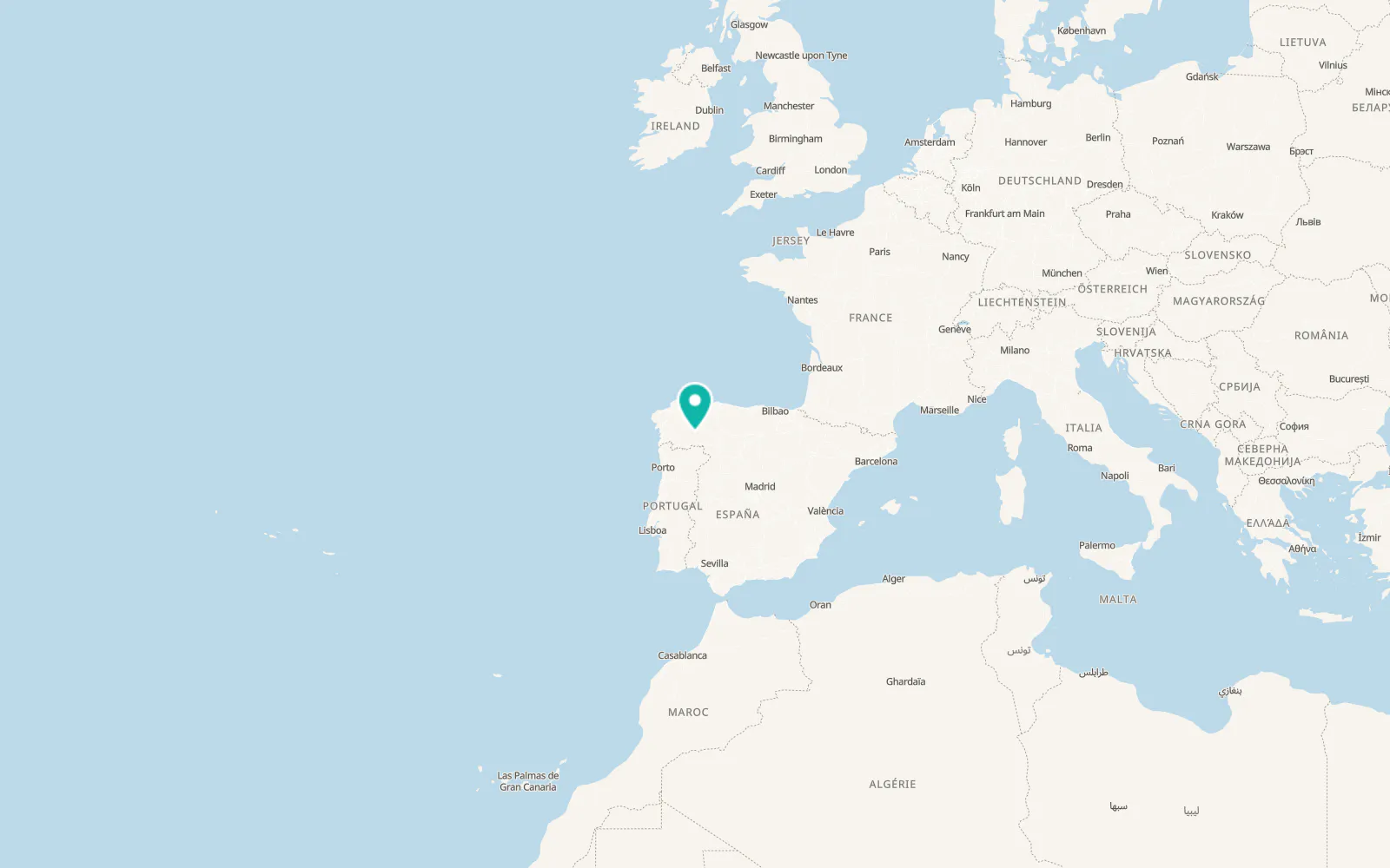 Map of O Barco de Valdeorras