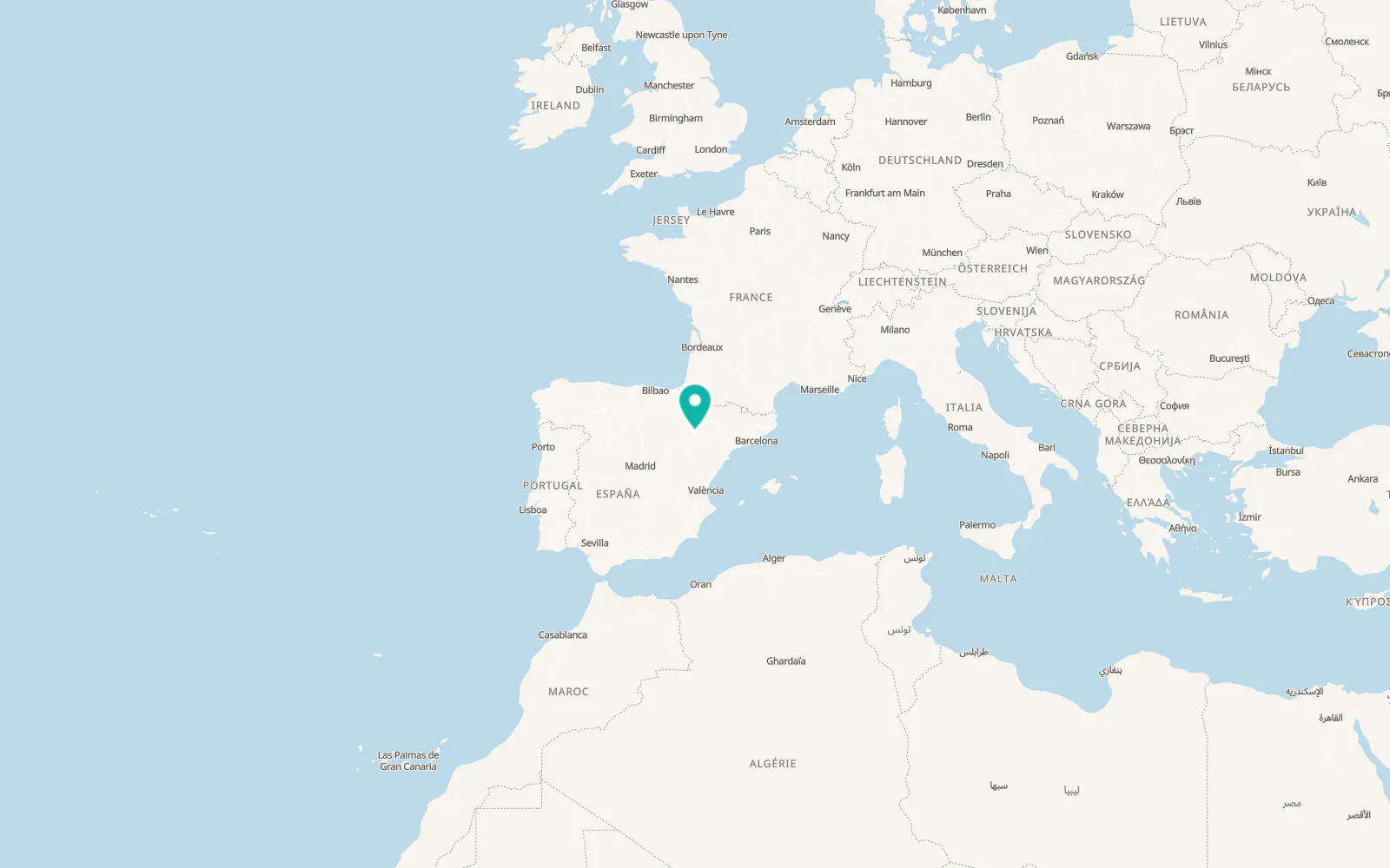Map of Oliver-Valdefierro