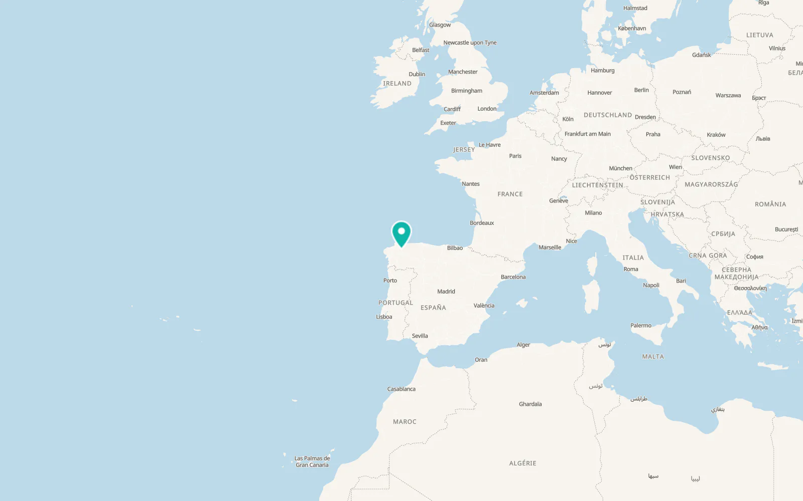Map of Outeiro de Rei