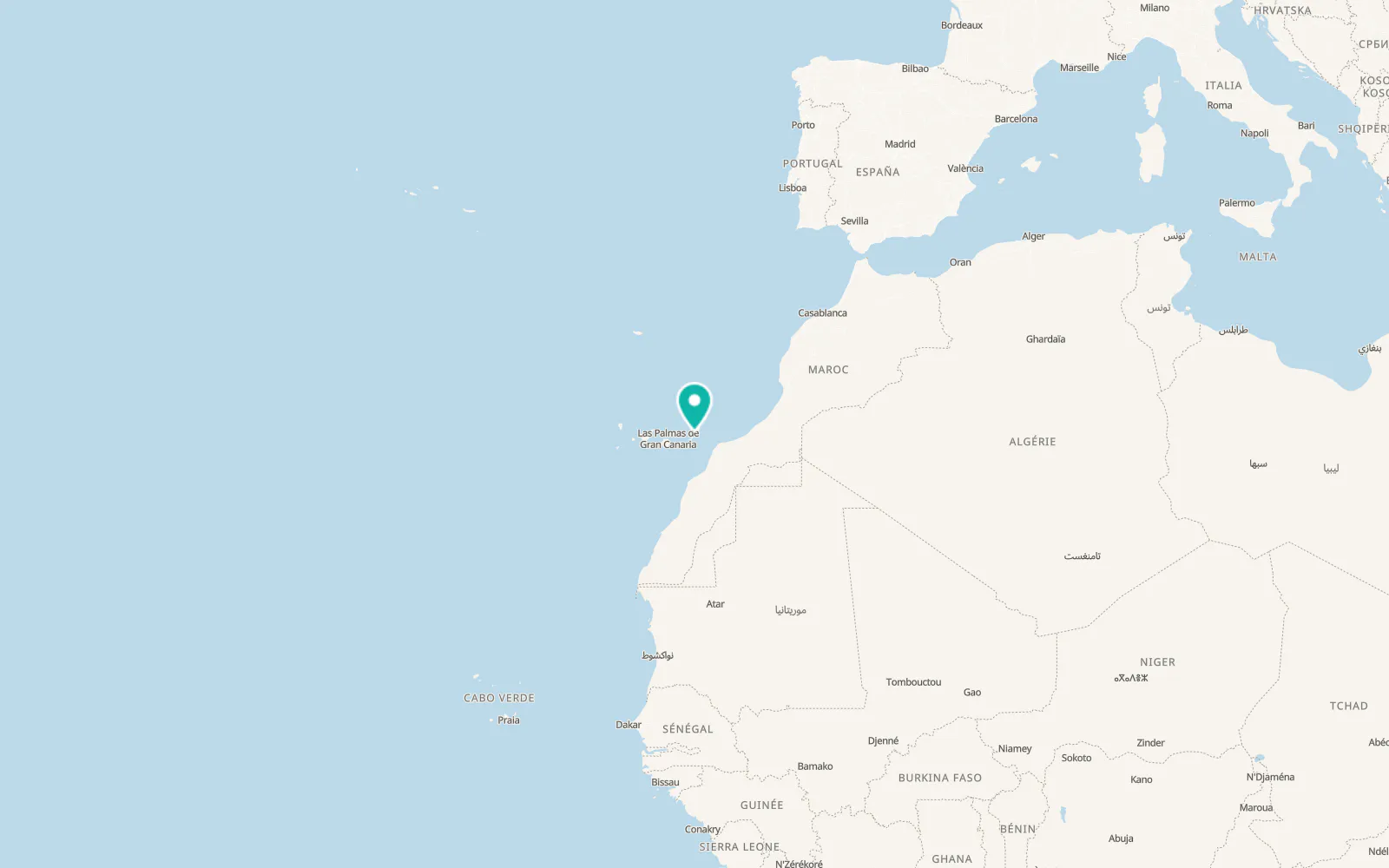 Map of Pájara