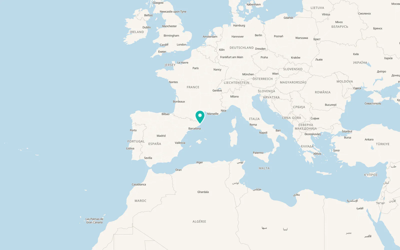 Map of Palamós