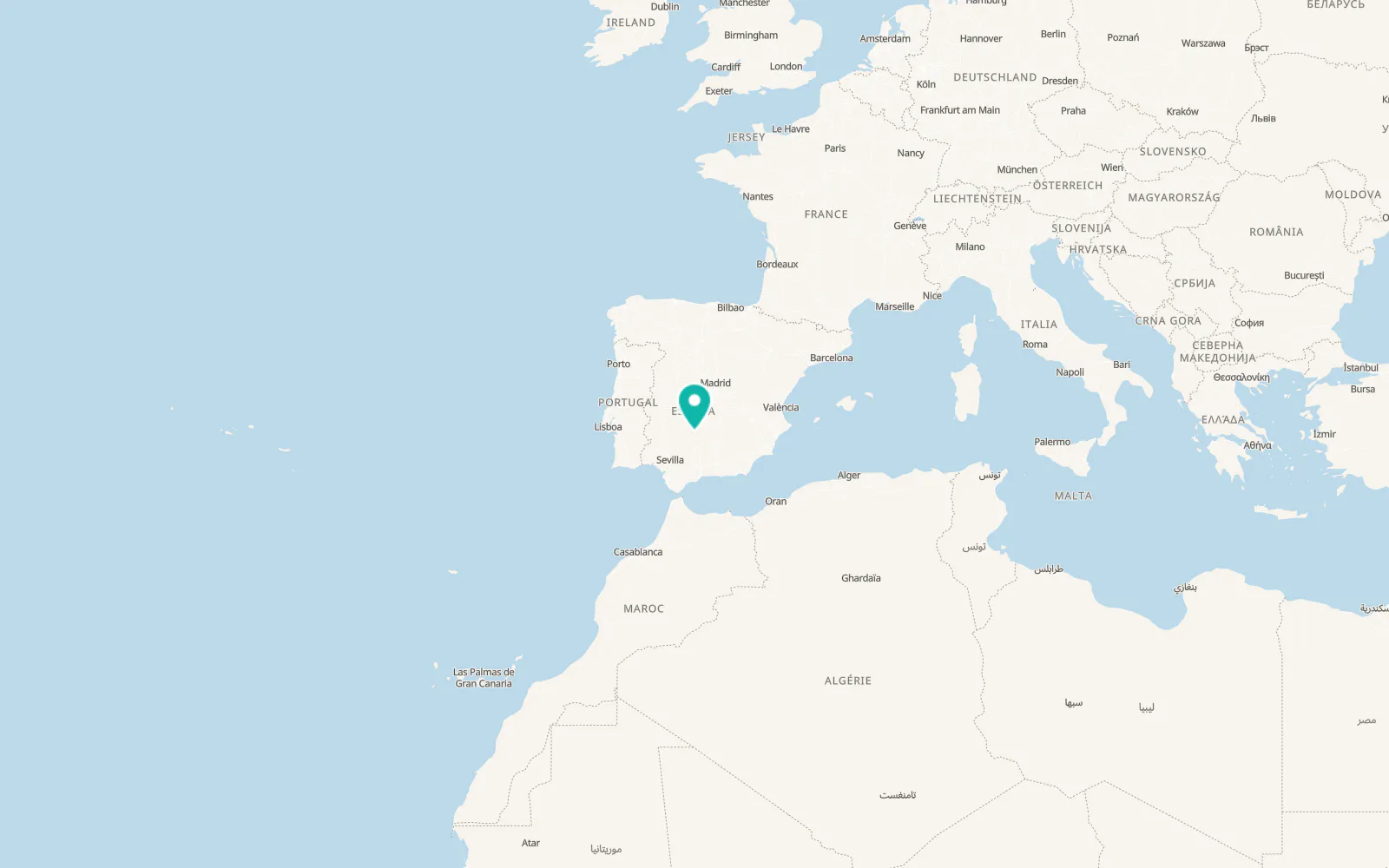 Map of Pedroche