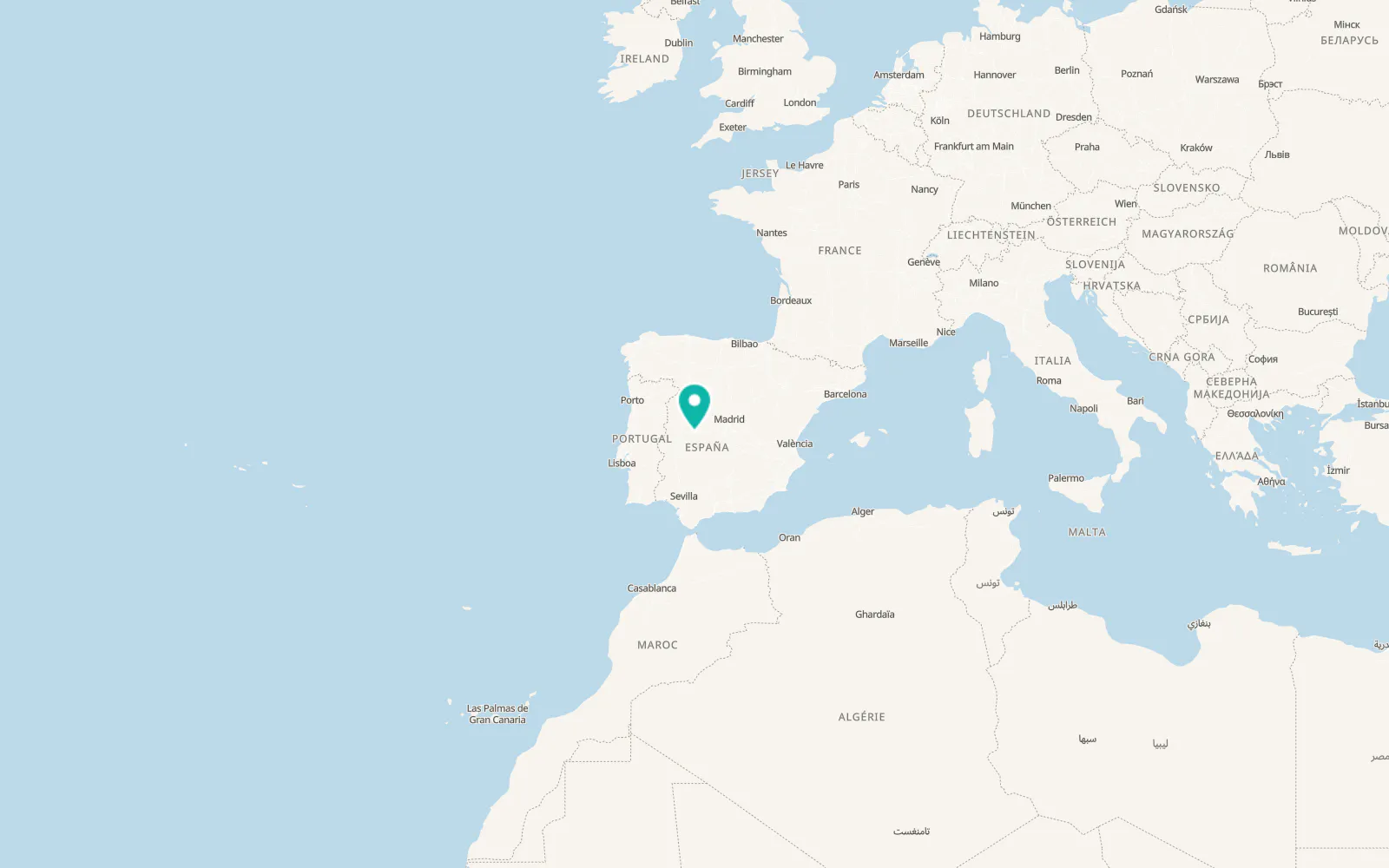 Map of Peraleda de la Mata