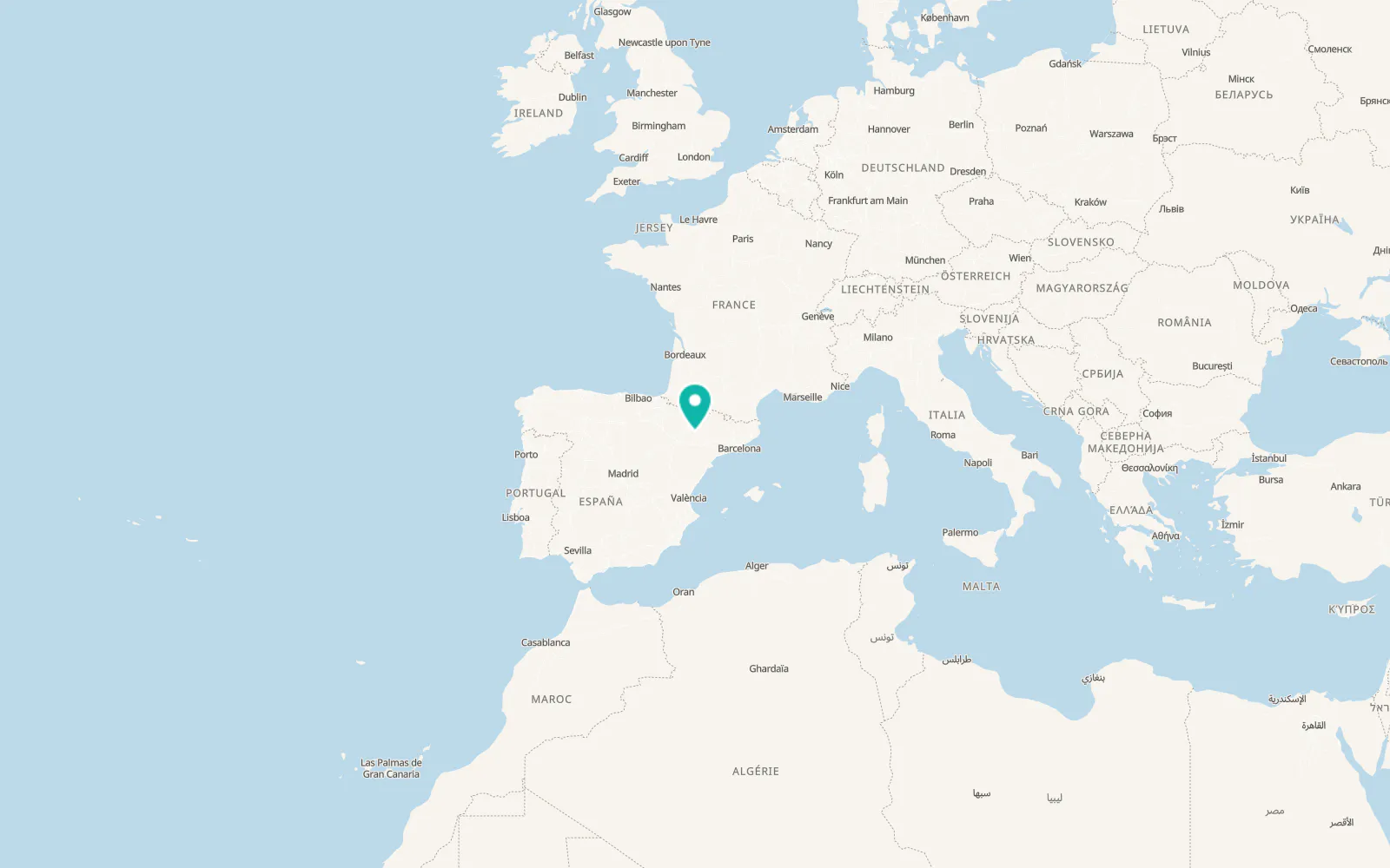 Map of Peralta de Alcofea