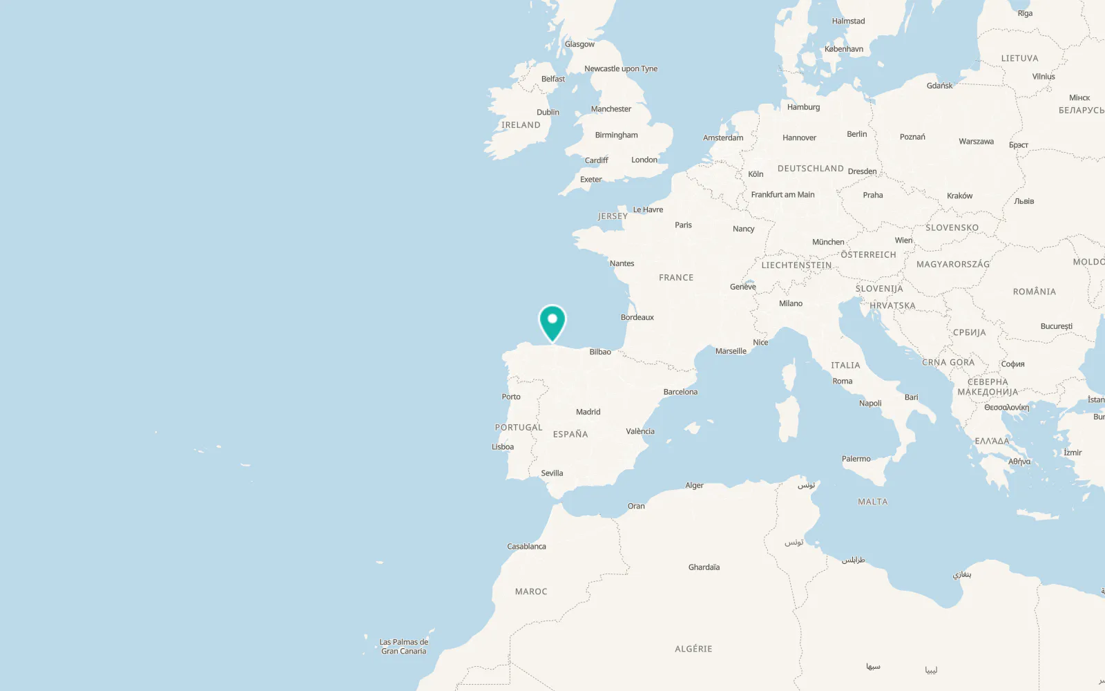 Map of Piedras Blancas
