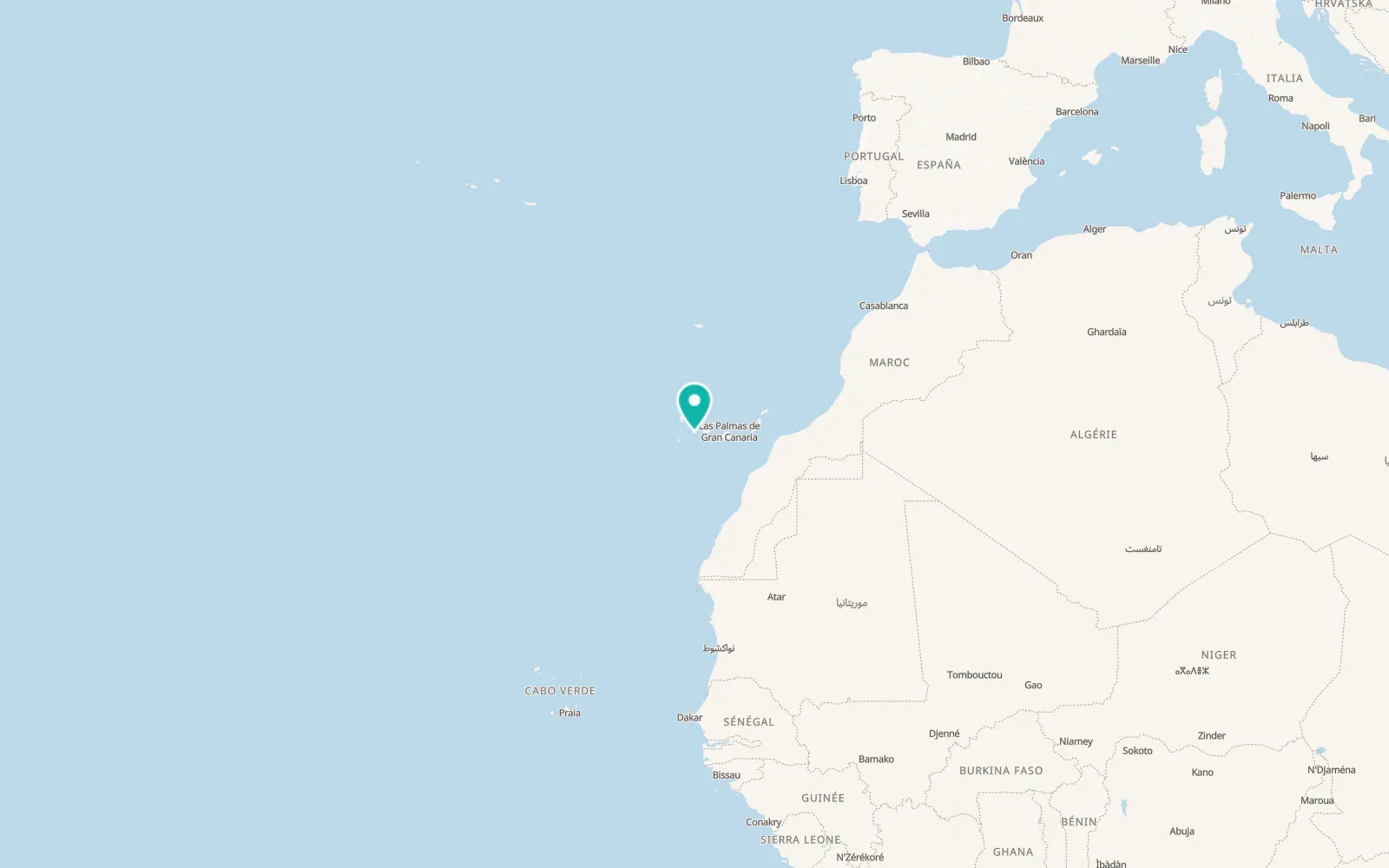 Map of Playa de Santiago