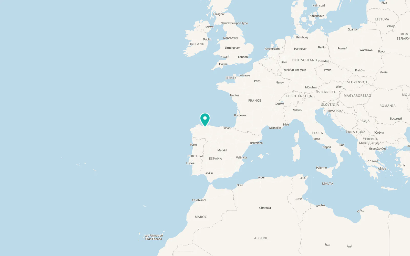Map of Pola de Allande