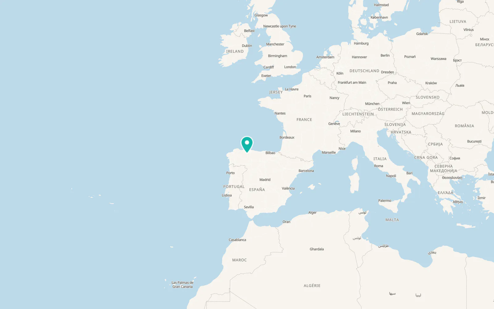 Map of Pola de Somiedo