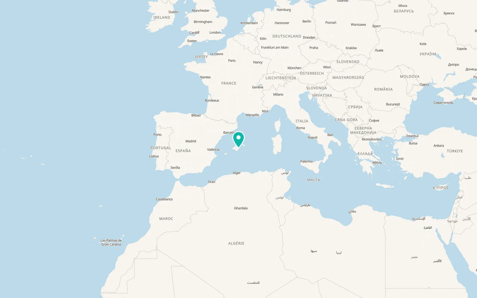 Map of Porto Cristo
