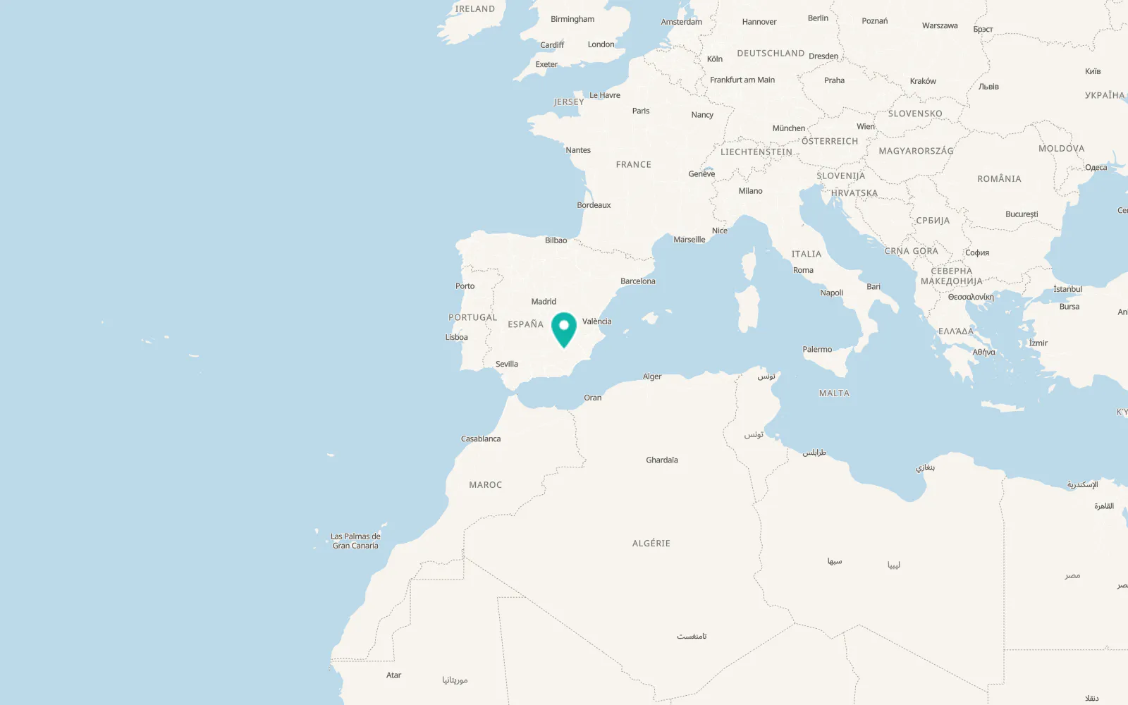 Map of Puebla de Don Fadrique