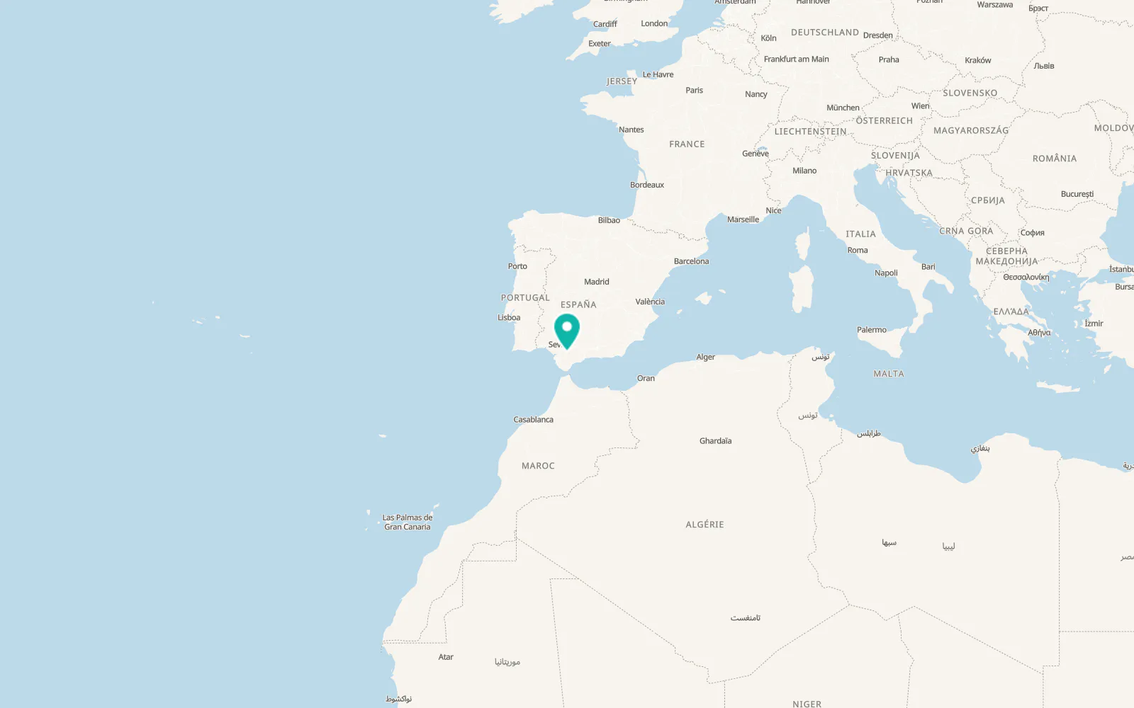 Map of Puerto Serrano