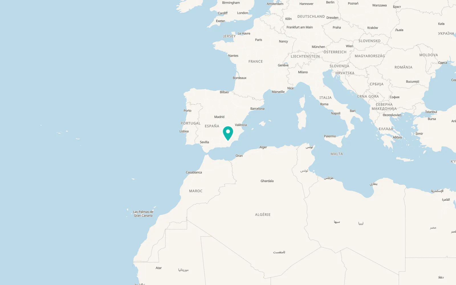 Map of Purchena